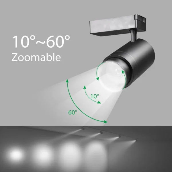 LED spot de trilho iluminação comercial Grille Spots luminárias dimerizável alumínio escritório ajustável 20w Rail lâmpada