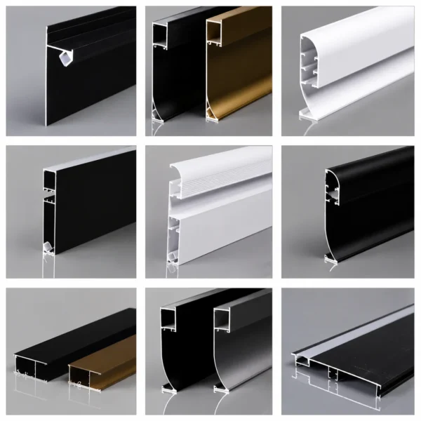 moderno LED alumínio Skirting Board linear alumínio Led Profile luminária para Baseboard Wall iluminação