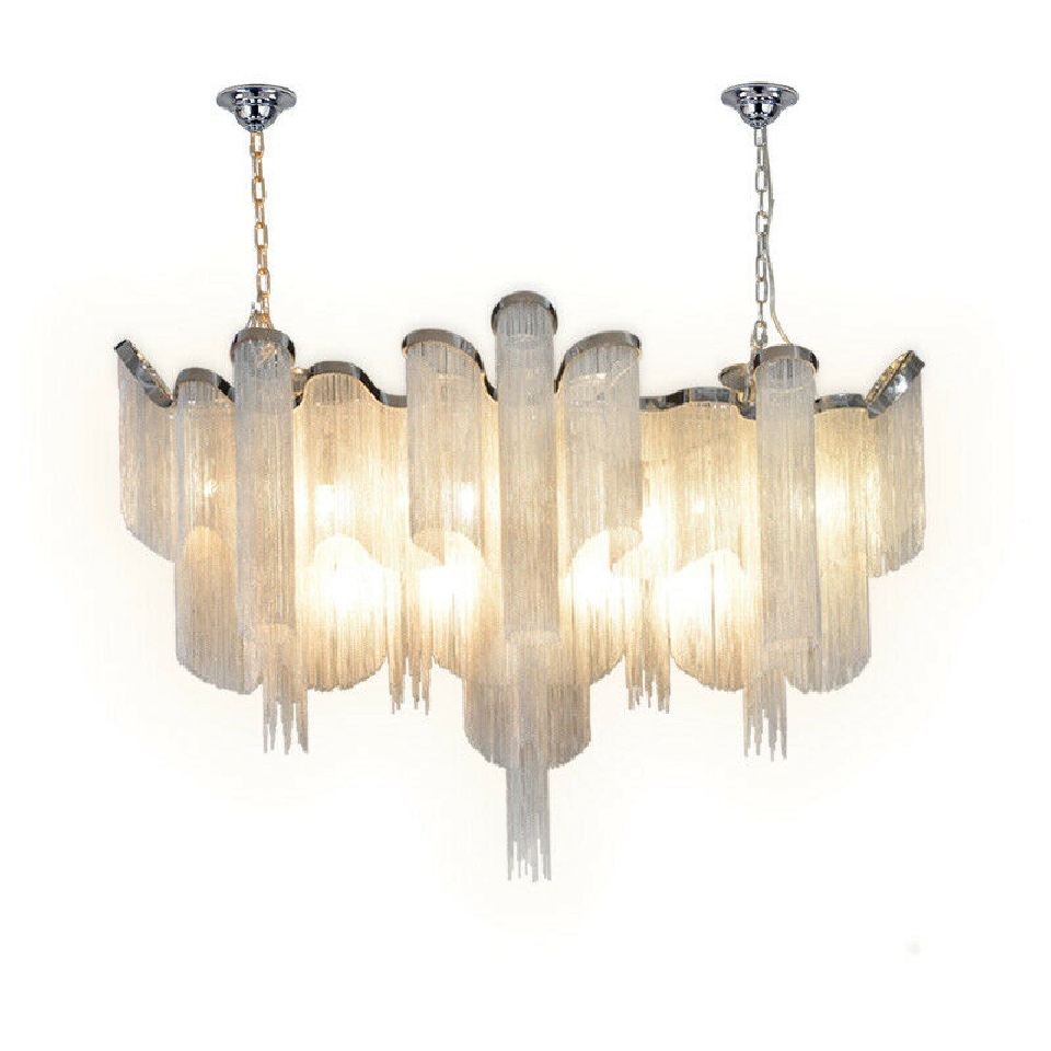 Designer Tassel corrente lustre moderno luminária pendente alumínio luminária de teto New