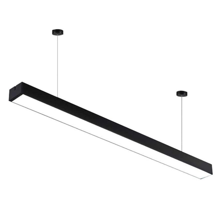 simples LED linear pendente moderno Long Strip lâmpada com ajustável Cord Suspension Hanging lâmpada para escritório comercial Area