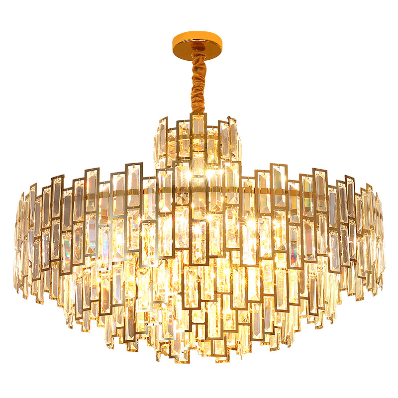 moderno simples Luxury Stainless Steel cristal lustre para sala de jantar quarto sala de estar