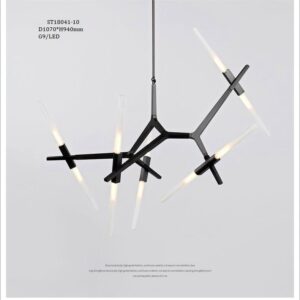 atacado Elegant Antler Wrought ferro Chrome lustre para estilo fazenda