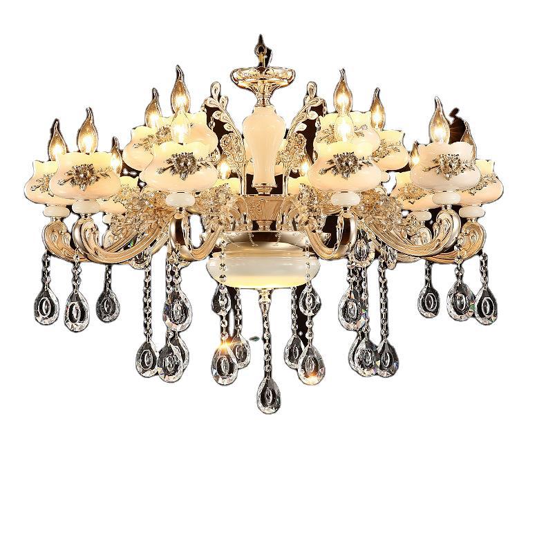 European Creative Zinc Alloy lustre Glass pendente para Room