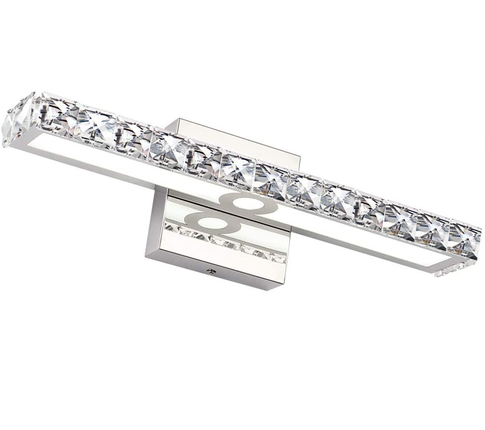 moderno Bathroom Vanity luminária 3 luminárias 16W Metal Base IP20 LED Lamps17" Length Clear White luminária 90-240V