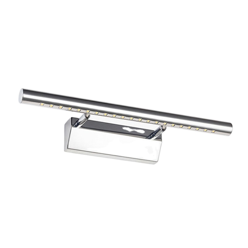LED Bathroom Vanity luminária luminárias com On/Off Switch Chrome Stainless Steel Make-Up Wall luminária Mirror luminária Picture Front lâmpada
