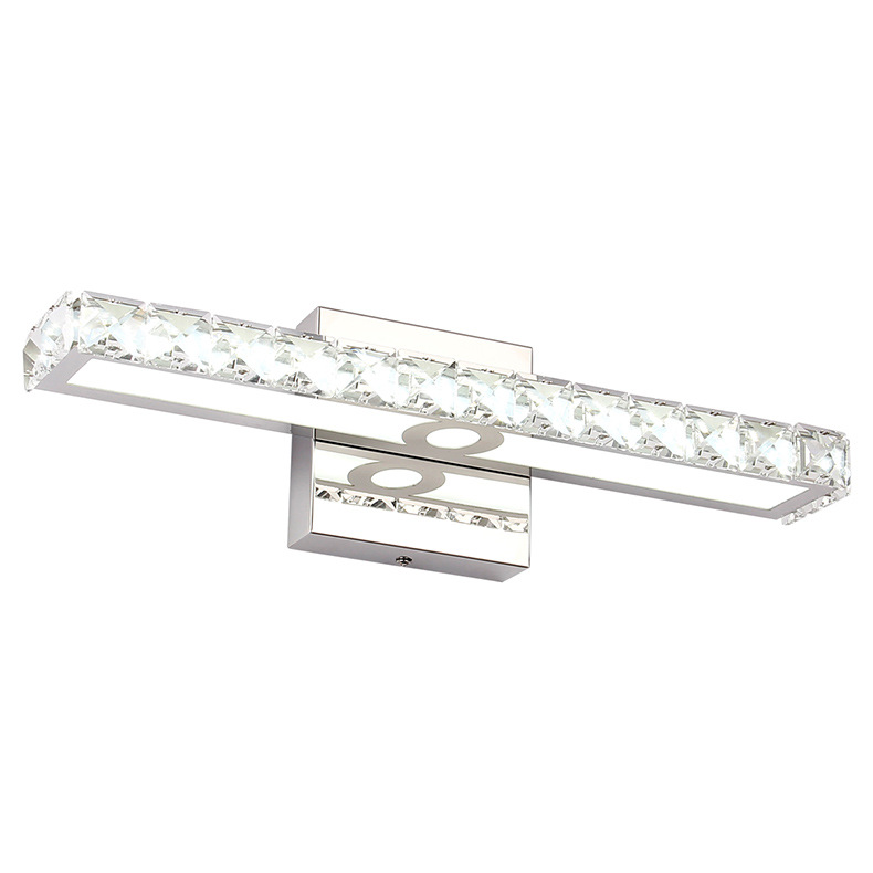 moderno 17 Inch LED Vanity luminárias cristal Wall Mirror Vanity luminária luminárias para Bathroom Vanity quarto iluminação