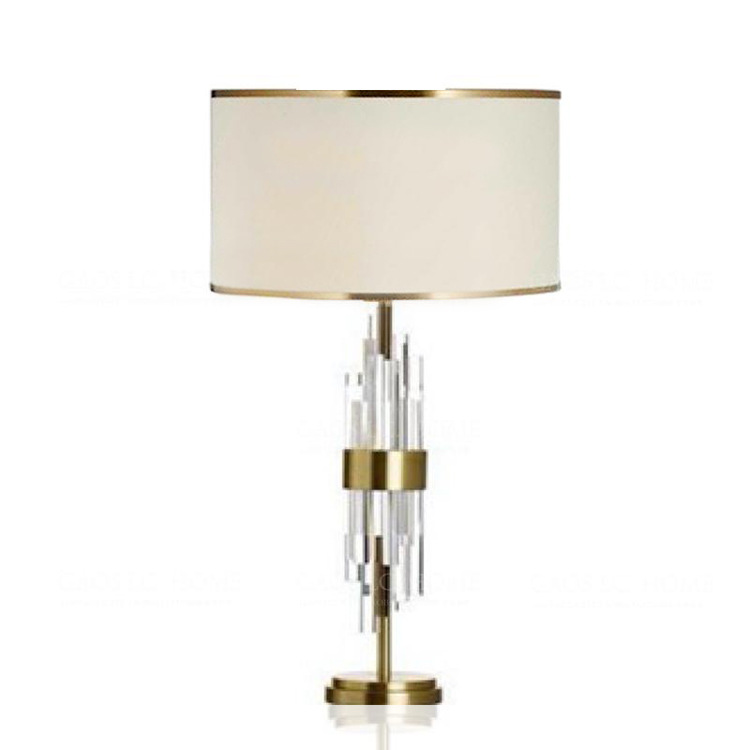 Online Customization Bedside lâmpada in the Wall cristal e Brass Table lâmpadas