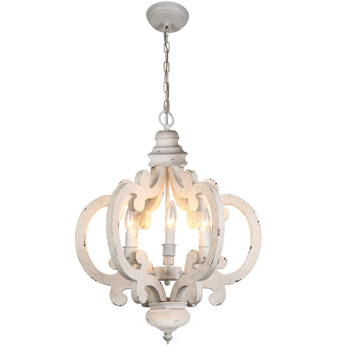 White vintage Painted Polished acabamento com White Inside diâmetro 12 Inches pendente