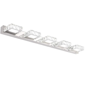 31.5 Inch Crystal Vanity Lights Modern LED Vanity Lights for Bathroom Over Mirror Modern Wall Light