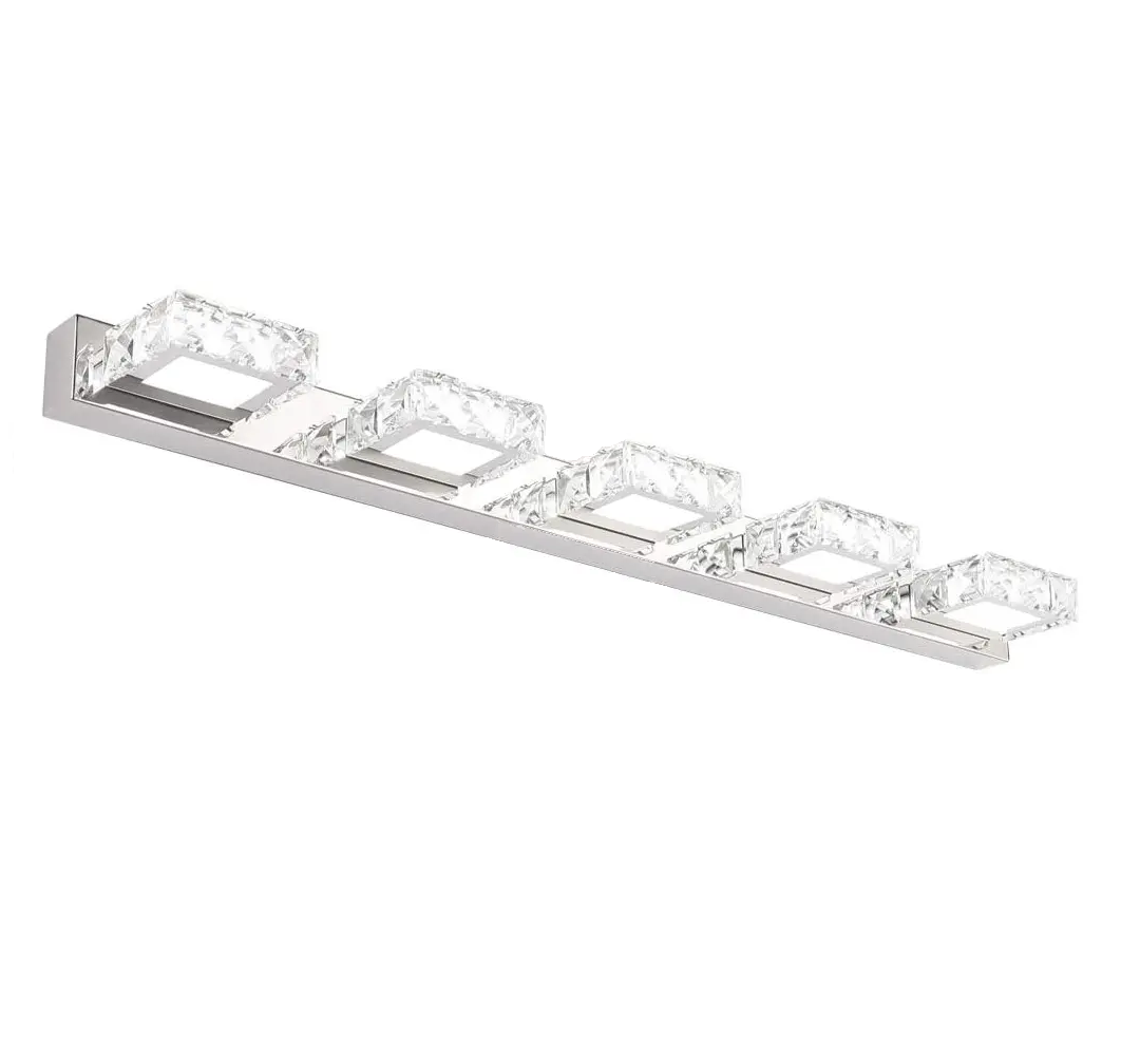 31.5 Inch Crystal Vanity Lights Modern LED Vanity Lights for Bathroom Over Mirror Modern Wall Light
