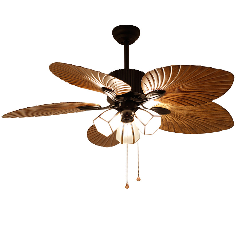 52" Tropical estilo teto Fan luminária Palm Island teto Fan com 3 luminárias
