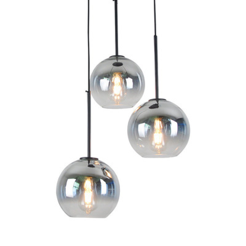 Loft moderno pendente Silver Gold Glass bola Hanging lâmpada cozinha luminária Dining sala de estar Luminaire