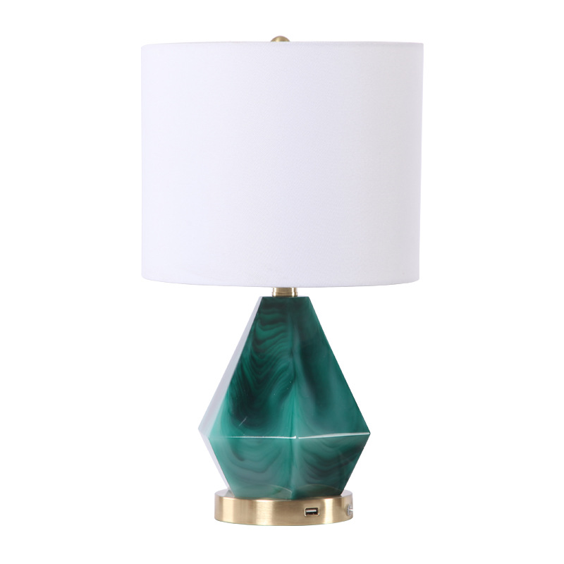 nórdico Home Decor moderno Luxury Bed Side Fabric Shade Metal Table lâmpadas Reading lâmpadas para quarto