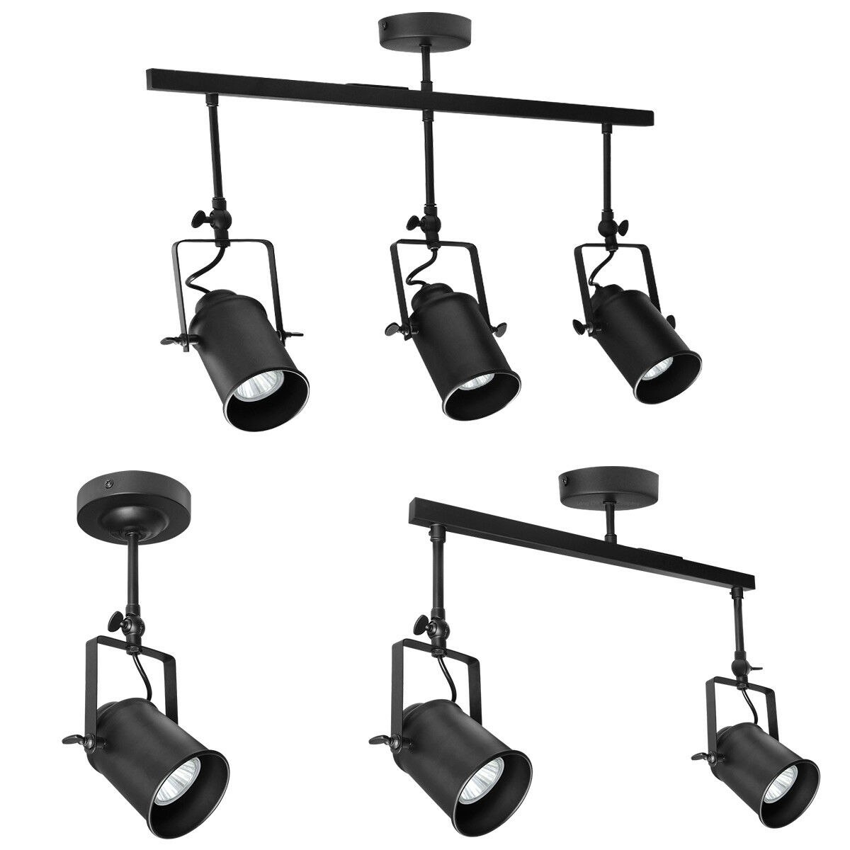Retro Industrial Black Metal Studio Spotlight Lamp Shade Ceiling Track Lights