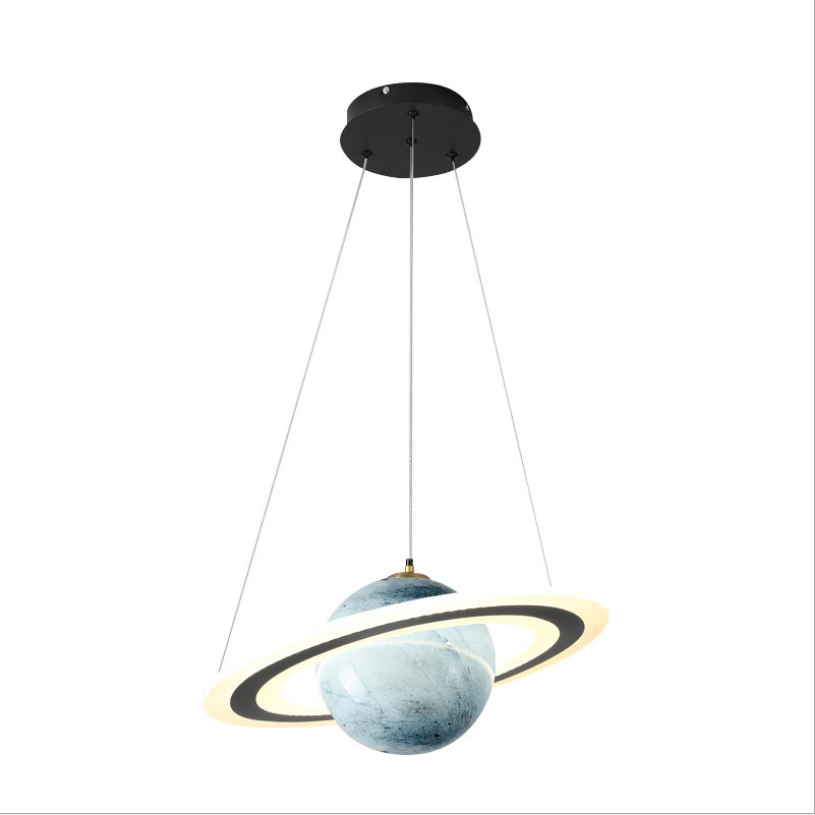 Creative nórdico Children's Room quarto lâmpada Boy Girl Room luminária Planet Earth Kids lustre