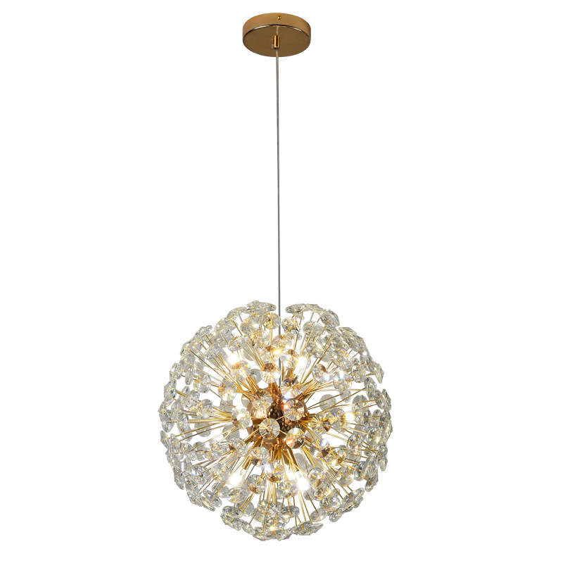 moderno Drop Metal E27 Rose Gold Minimalist cristal Dandelion luminárias iluminação lustre pendente suspenso luminária