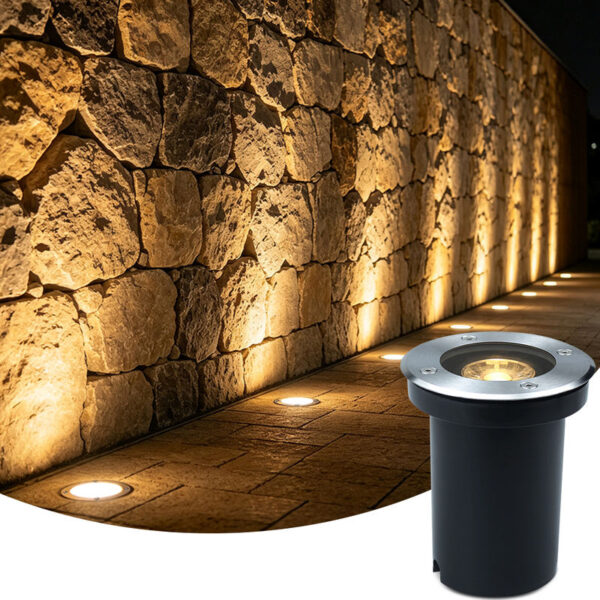12V 220V à prova d'água externo embutido Spot Inground Underground luminária de piso GU10 MR16 LED Buried luminária