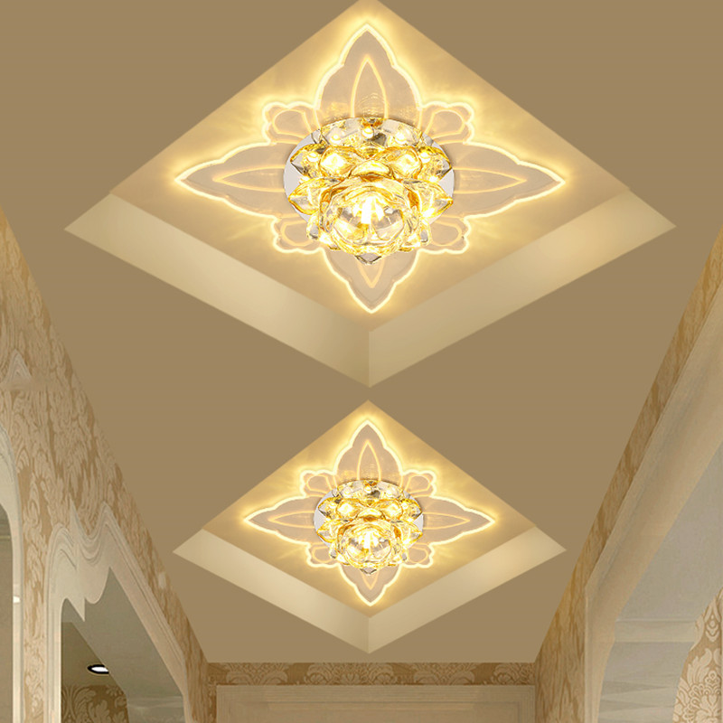 cristal LED moderno lustre luminária de teto luminária corredor corredor luminária pendente