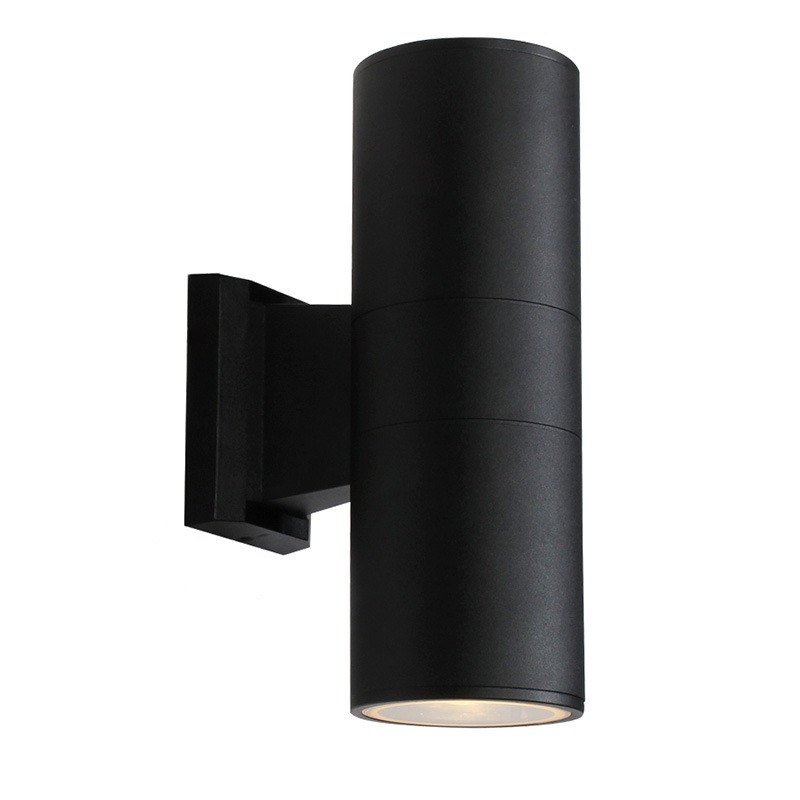 moderno à prova d'água hotel up e Down preto Wall luminária Ip65 Cob Led externo Wall lâmpadas