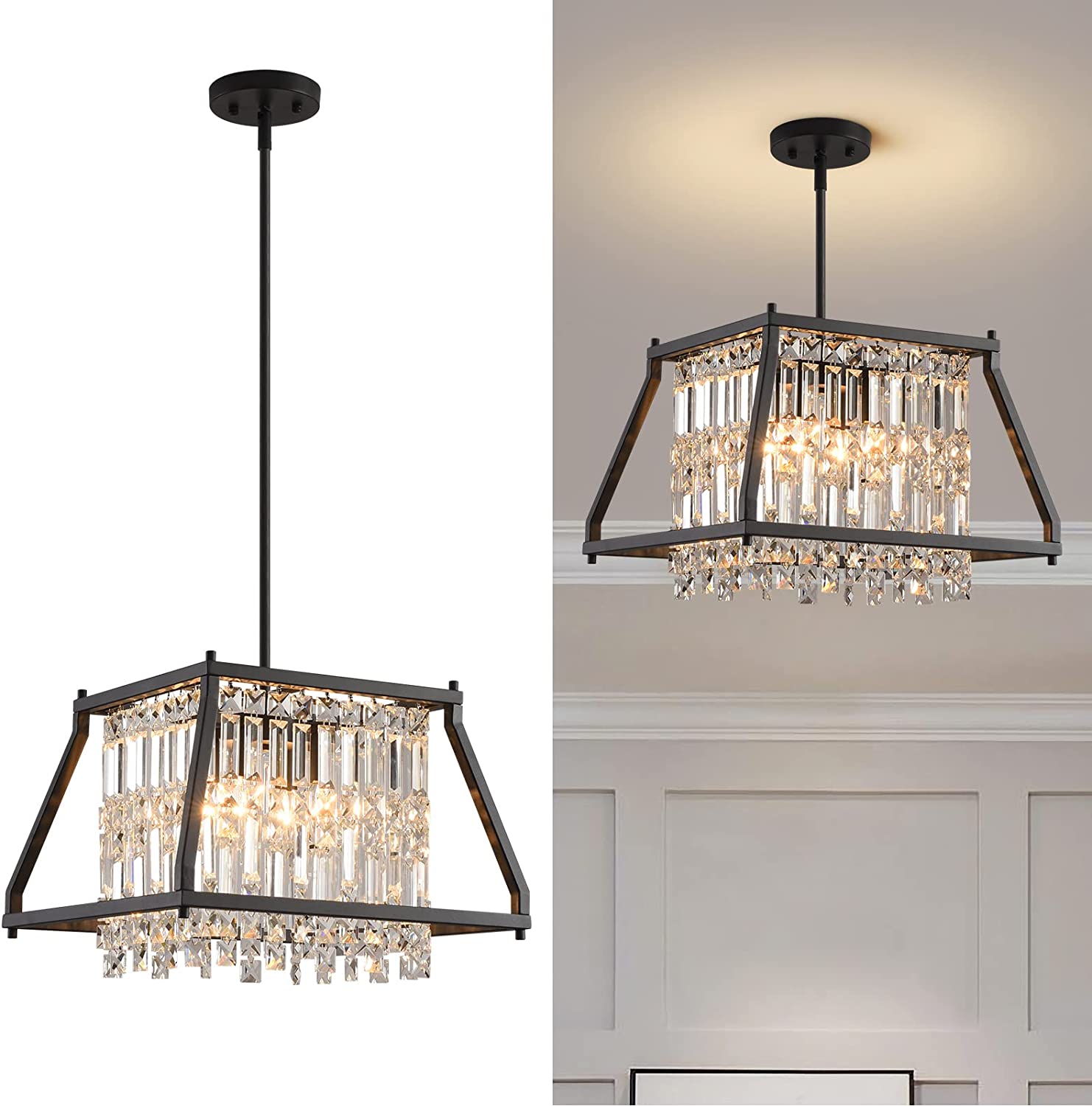 industrial cristal pendente rústico retrô Rust Wrought ferro Dome Shade cozinha Island bar Cafe Loft Hanging lâmpada lustre