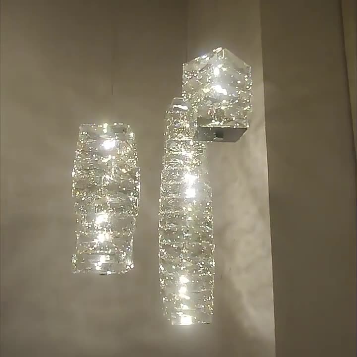 moderno Chrome cozinha Island Dinning Room quarto mini cristal Chandeliers ajustável pendente luminária iluminação