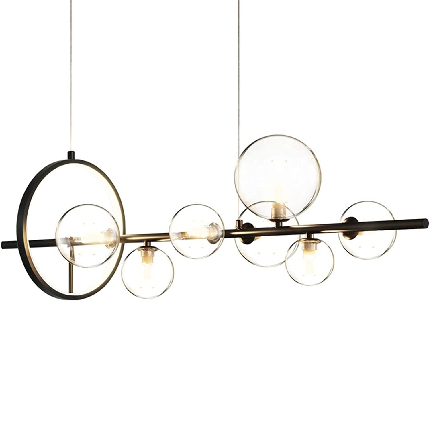 Nordic Restaurant Chandelier Shop Creative Lamp Long Chandelier Modern Simple for Personalized bar Counter Glass Bubble Lamp