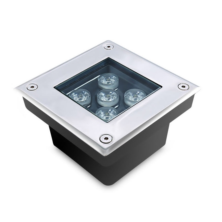 Low Voltage Landscape LED luminárias embutido de solo à prova d'água iluminação externa quadrado lâmpada Garden Road