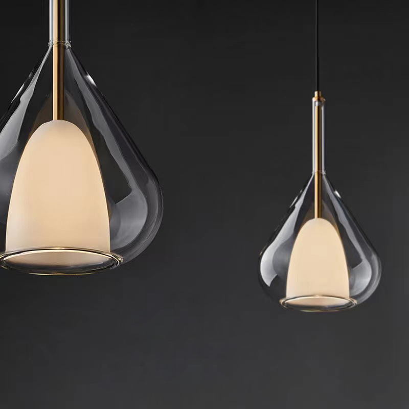 Hot Selling Northern Europe Chandeliers & pendentes Glass lâmpada dourado Led moderno lustre luminária