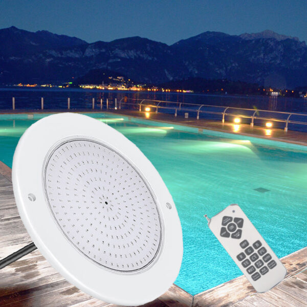 Ultra Thin Resin Filled ABS LED Pool lâmpada DC12V Reflector à prova d'água IP68 controle remoto Underwater RGB Swimming Pool luminária