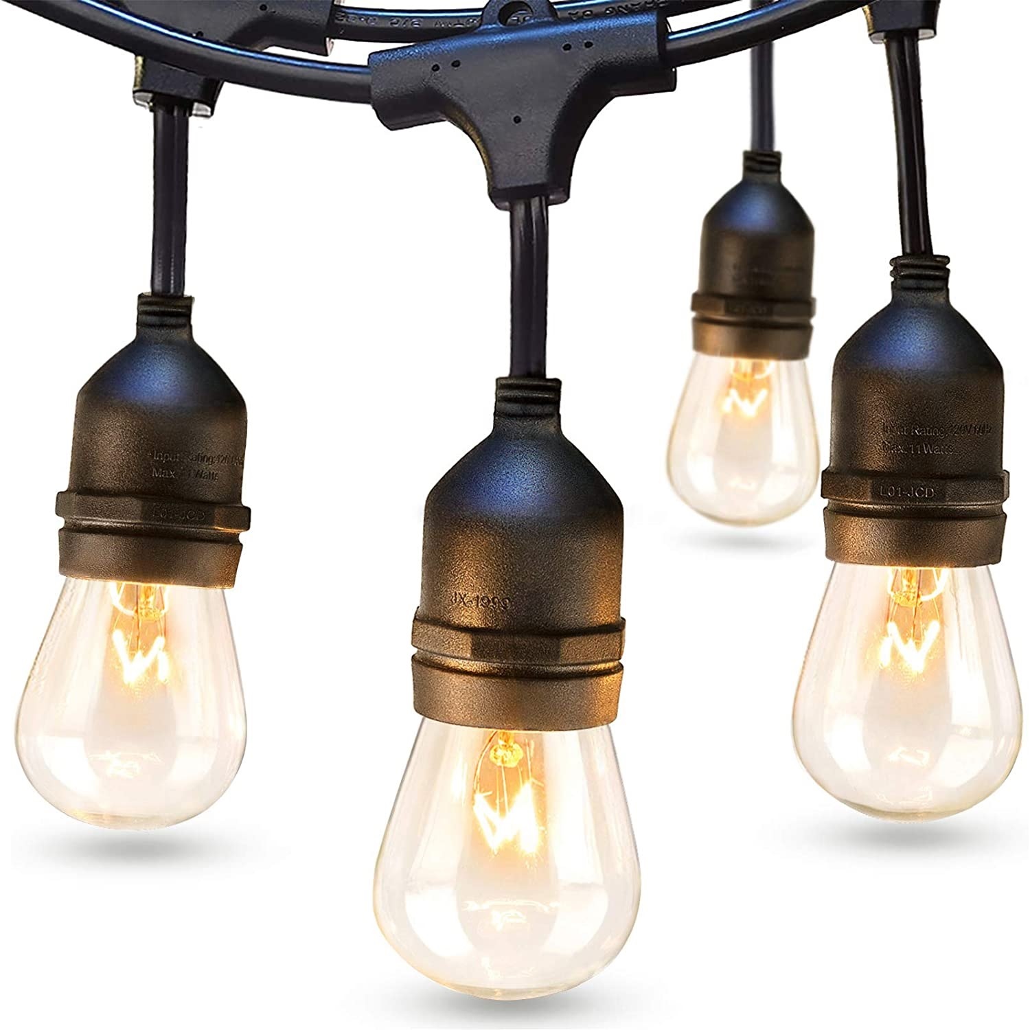 Customizable 5meter/10meter/15 Meter/20meter externo String luminárias comercial Grade Weatherproof Strand Edisonb vintage lâmpadas