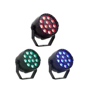 DJ DMX Lighting 3w 12pcs Rgb 3in1 Mini Plastic Led Flat Par Light