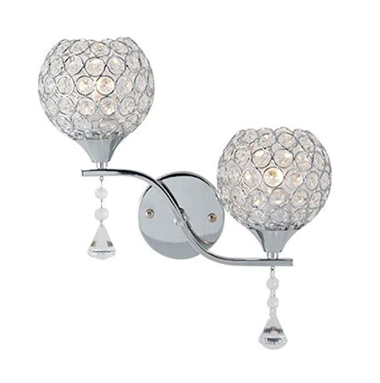 Double Head cristal iluminação, moderno cristal Sconce luminária Home Decoration