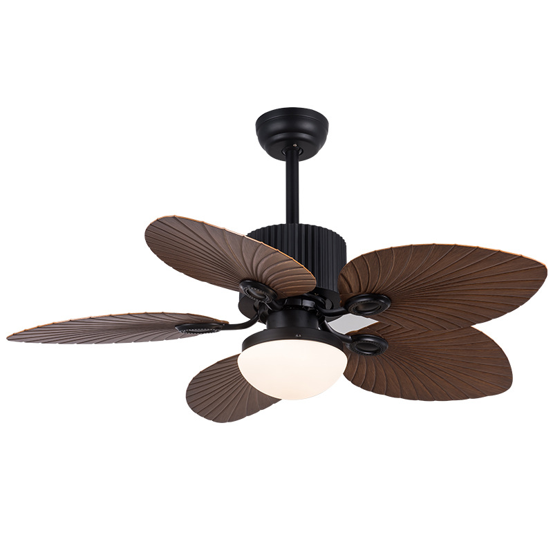 industrial Solid Wood 5 Blade controle remoto retrô teto Fan luminárias Switch Control teto Fans para casa teto