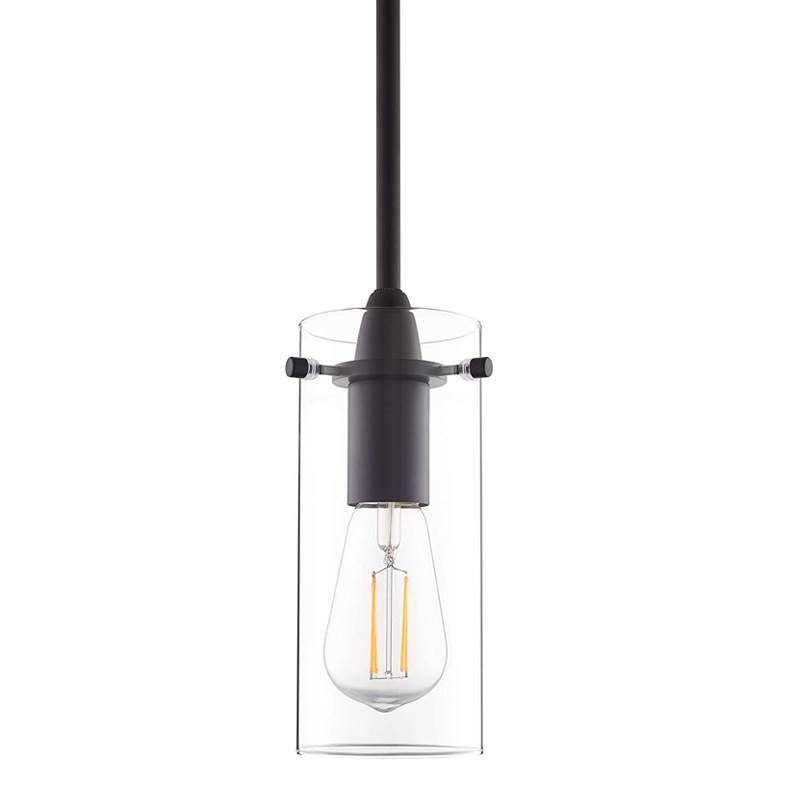 moderno estilo industrial Edison Small Stem Hung Clear Glass pendente