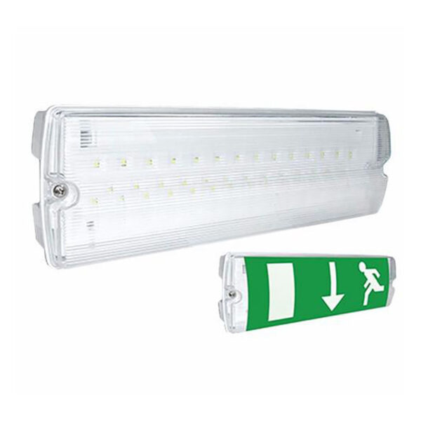 Ip65 Emergency Led Bulkhead 3.7v Li-ion Battery Built-in recarregável Emergency iluminação