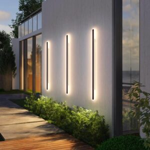 Led Outdoor Wall Light Long Strip Wall Mounted Lights Ip65 Waterproof Garden Led Wall Lamps Outside