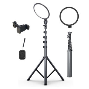 10 Inch luz de preenchimento com tripé luz de preenchimento com 3 cores 10 níveis de brilho para móvel Tiktok live streaming fotografia