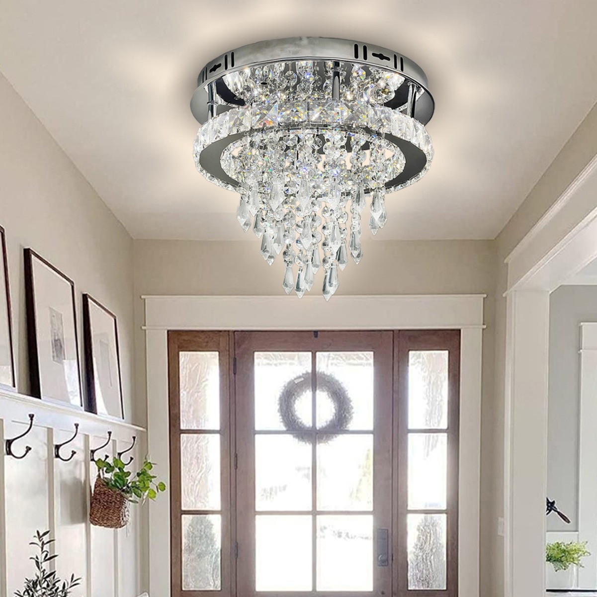 moderno Minimalist luminária Luxury redondo quadrado Rectangular High-Grade cristal lâmpada de teto para sala de estar quarto