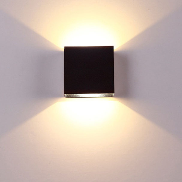 Stock Available up e Down à prova d'água IP65 COB 12W LED luminária de parede alumínio ajustável Decoration Wall Mounted Garden varanda luminária