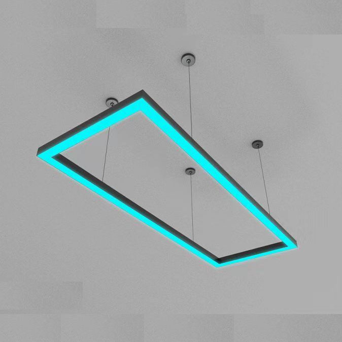 Professional Customization alumínio 24W 48W LED teto luminária linear ferro Metal Profile LED pendente LED escritório lâmpada