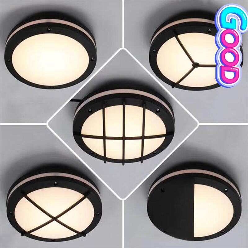 IP65 redondo Circular lâmpada de teto Led à prova d'água interno externo luminária de jardim e varanda Balcony Terrace teto Wall luminária