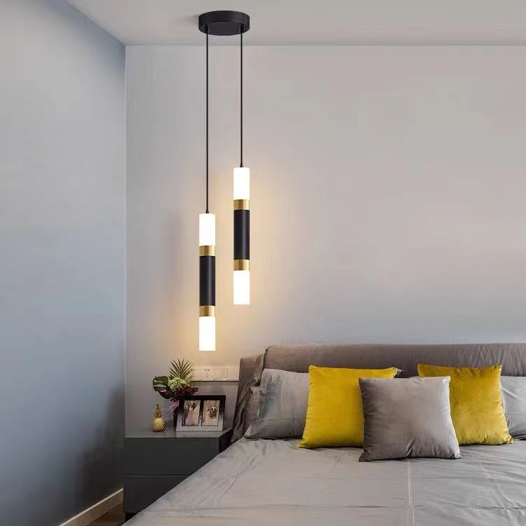 New personalizado quarto hotel Project redondo ferro alumínio Acrylic iluminação moderno lustre Led pendente lâmpada