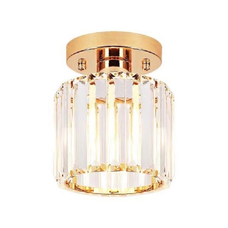 nórdico simples cristal Lampshade E27 redondo quadrado Unique lâmpada corredor Corridor Living quarto Room pendente Led luminárias de teto