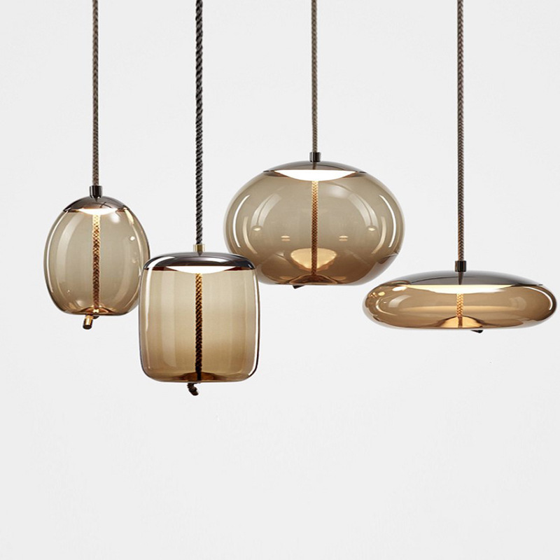 moderno nórdico cristal LED pendentes sala de estar Home Decor Hanging lâmpada luminária de teto luminária Living sala de jantar lustre