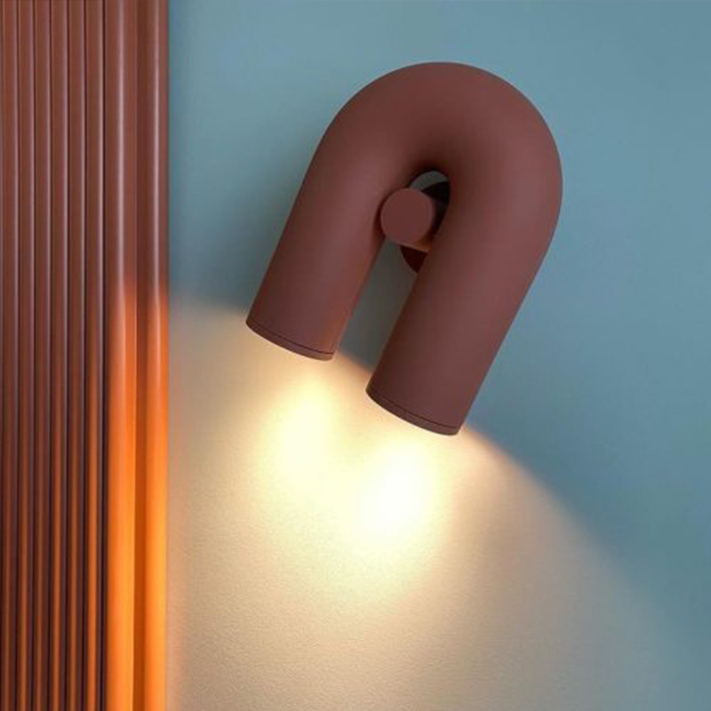 quarto Staircase luminária de parede hotel simples Post moderno iluminação interna Luxury Real U-shaped Decoration Led Wall luminária