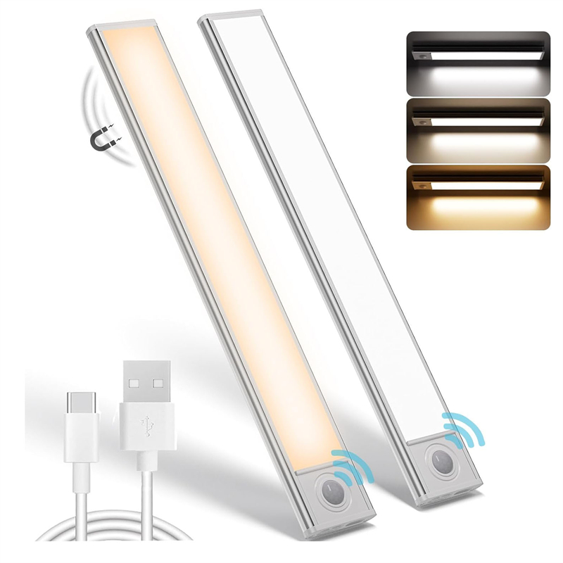 Spot LED Cabinet luminária Clear Luminous USB corpo lâmpada Furniture luminária Switch magnético Wall Motion Sensor Under LED Cabinet luminária