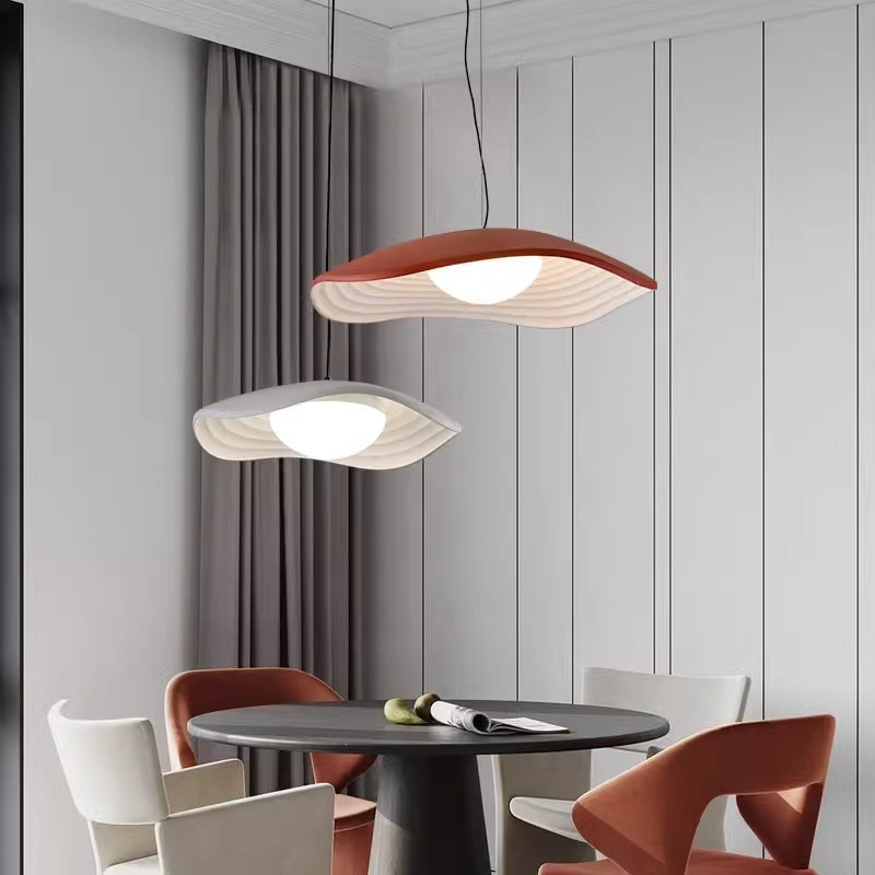 Italian simples restaurante UFO lustre luminária nórdico Personality Designer Creative Dining Table bar Lotus Leaf luminária pendente