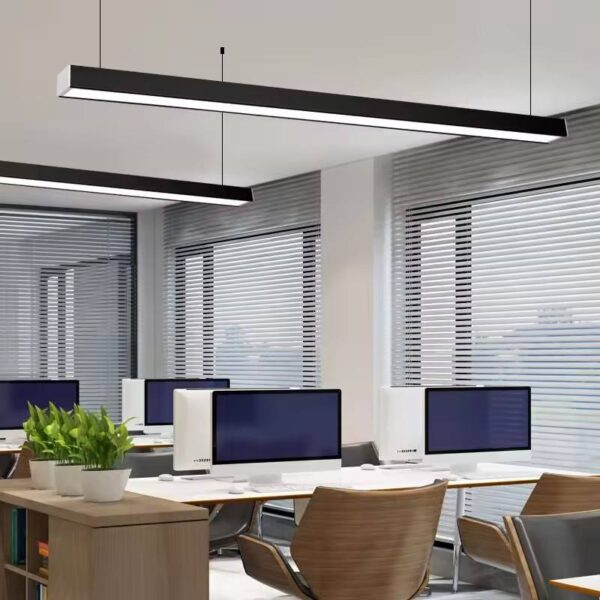 escritório Hanging Led luminária linear 4ft 5ft 8ft Supermarket Shopping Mall alumínio Profile luminária linear