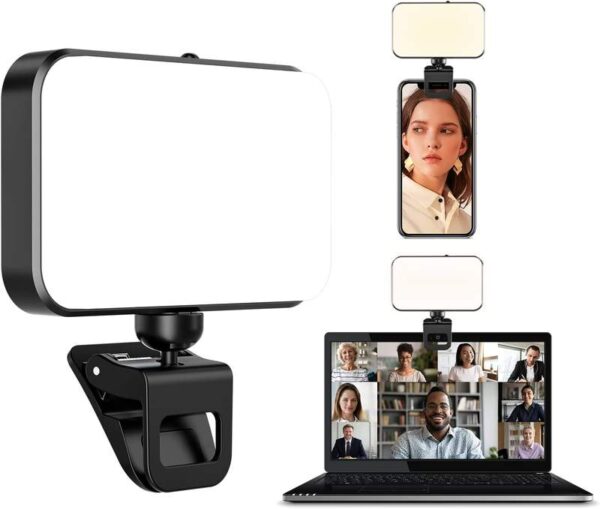 LED Video luminárias 360 full cor Portable Phone Led luz de preenchimento com Clamp para fotografia