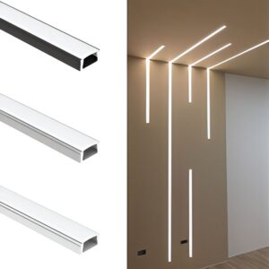 Fredlighting Factory Custom Aluminum Channel Milky PC Diffuser Cover Extrusion Suspended Linear Strip Led Profile Light